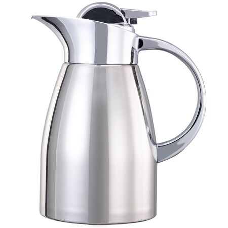 Service Ideas Elite Touch Push Button Server, 1L, Polished Stainless Steel LVP1000